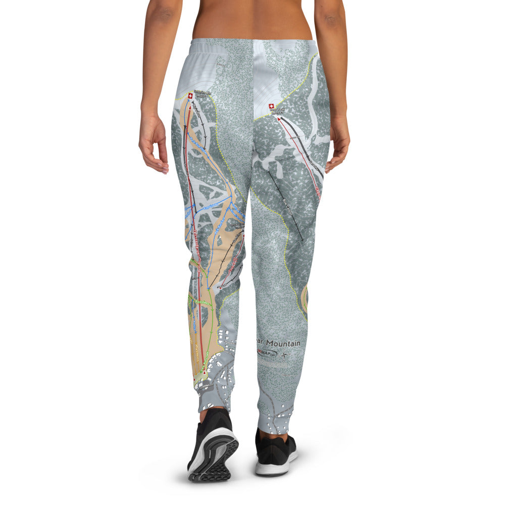 ear Mountain, California Ski Trail Map Women's Mid-Layer - Powderaddicts