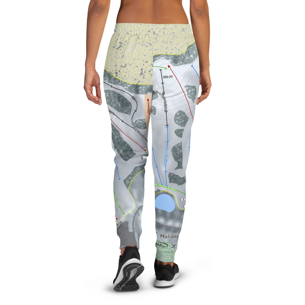 Mt Holiday, Michigan Ski Trail Map Women's Mid-Layer - Powderaddicts