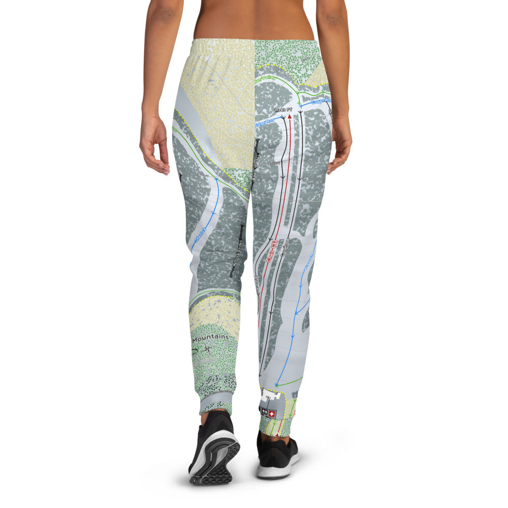 Porcupine Mountains, Michigan Ski Trail Map Women's Mid-Layer - Powderaddicts
