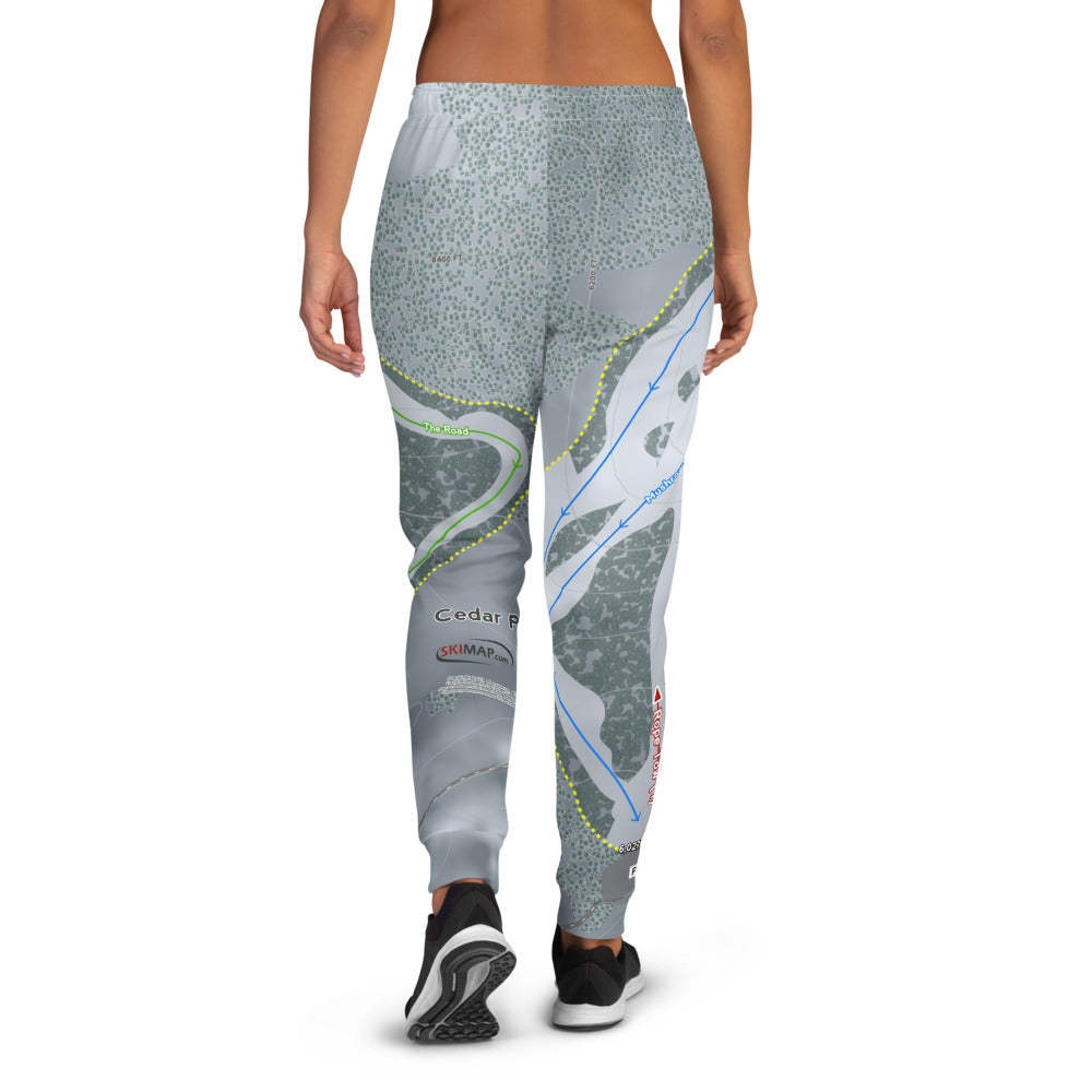 Cedar Pass, California Ski Trail Map Women's Mid-Layer - Powderaddicts