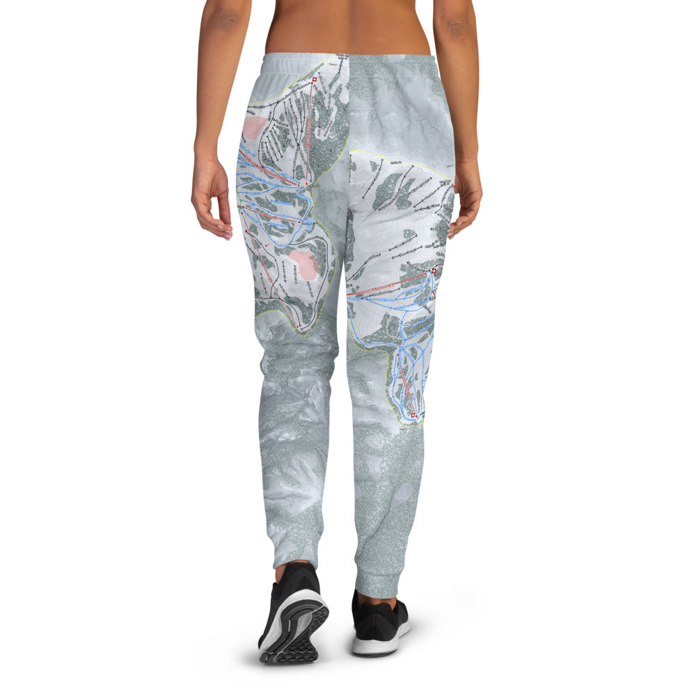 Palisades Tahoe, California Ski Trail Map Women's Mid-Layer - Powderaddicts