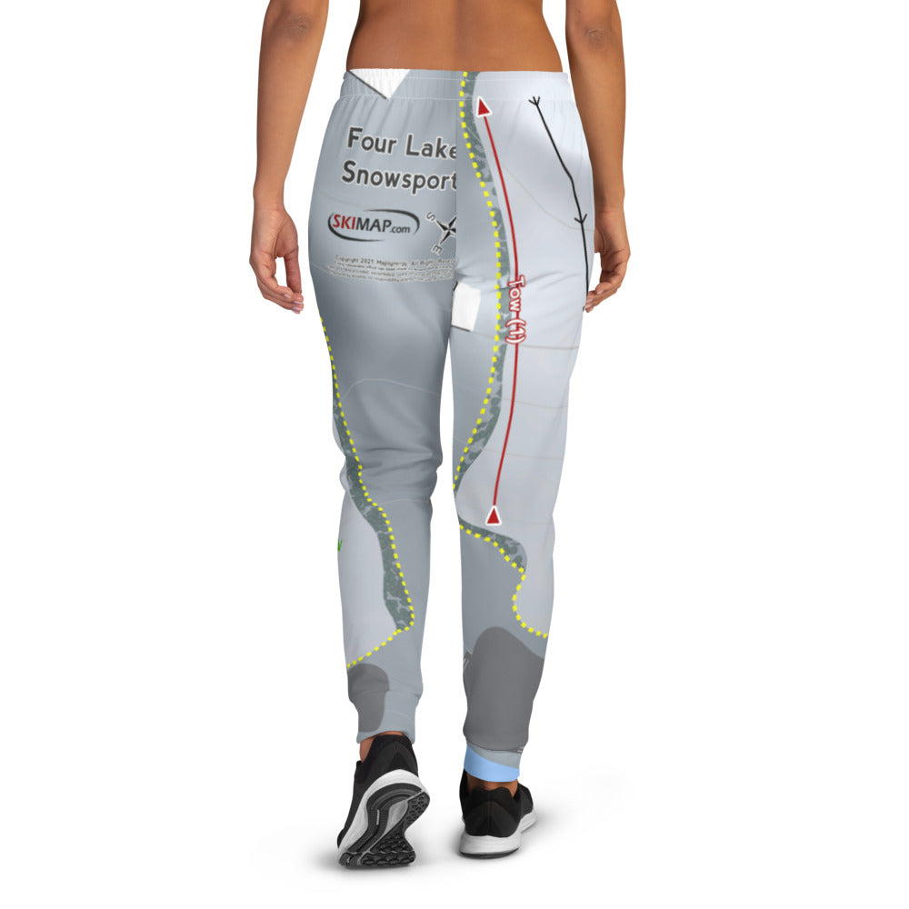 Four Lakes Snowsports, Illinois Ski Trail Map Women's Mid-Layer - Powderaddicts