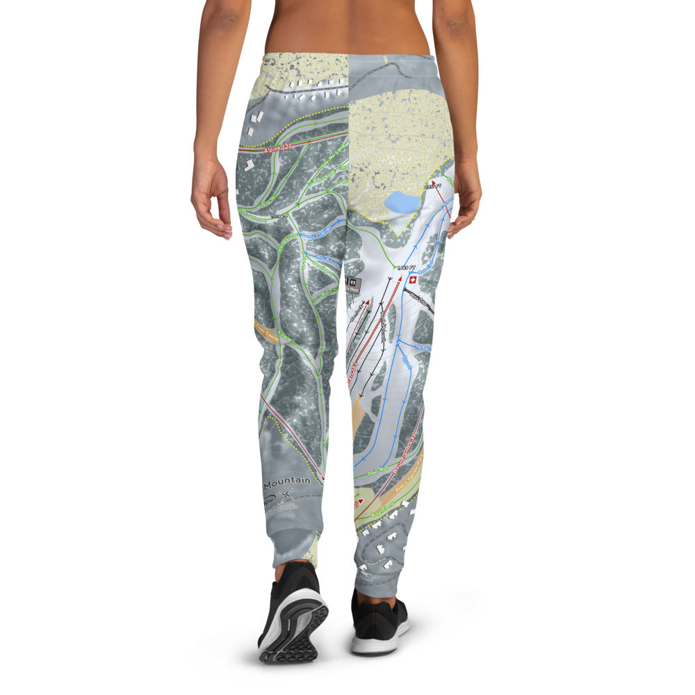 Boyne Mountain, Michigan Ski Trail Map Women's Mid-Layer - Powderaddicts