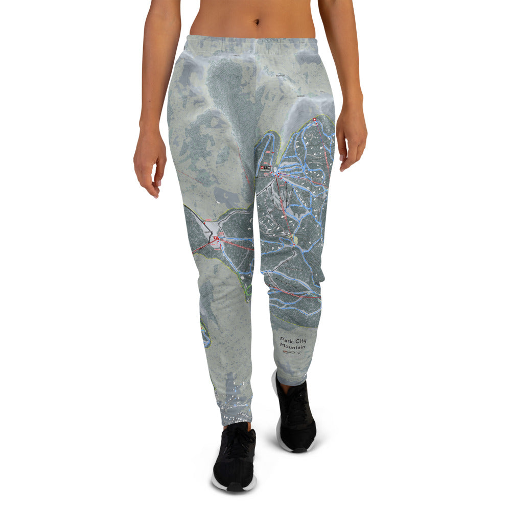 Park City, Utah Ski Trail Map Women&#39;s Mid-Layer - Powderaddicts