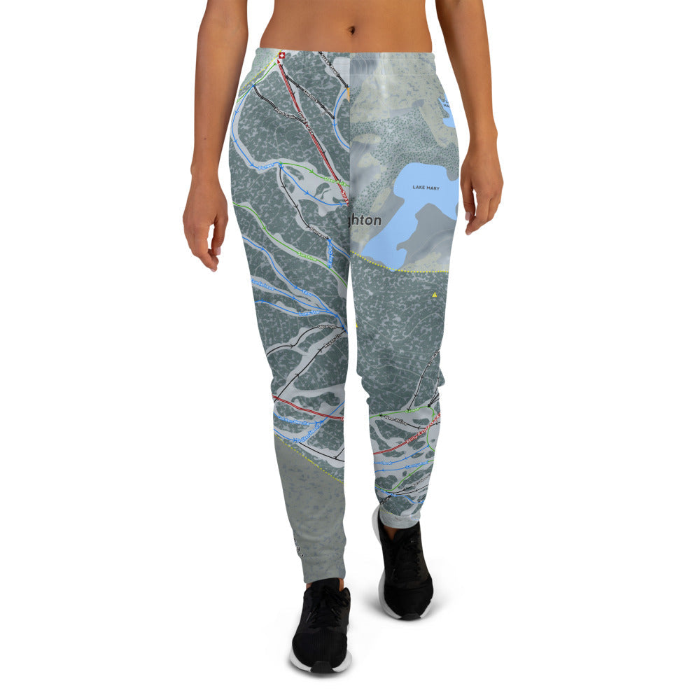 Brighton, Utah Ski Trail Map Women's Mid-Layer - Powderaddicts