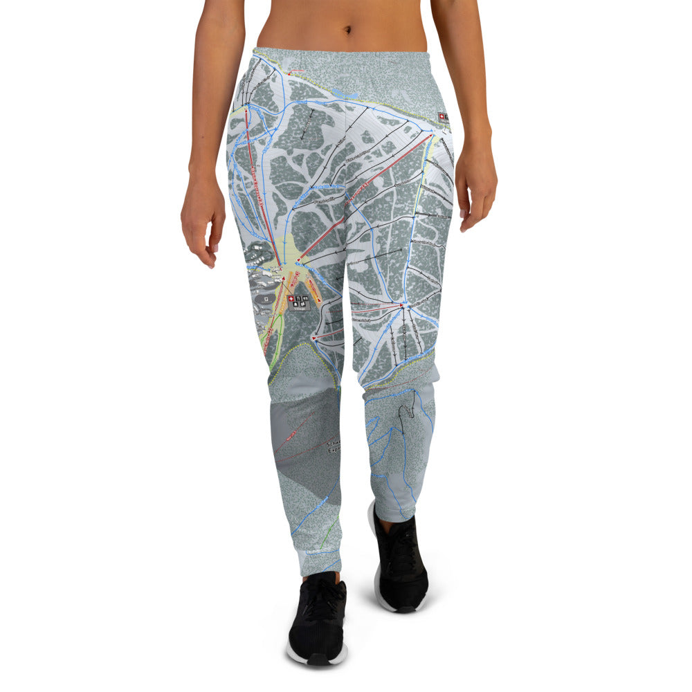 Schweitzer, Idaho Ski Trail Map Women's Mid-Layer - Powderaddicts