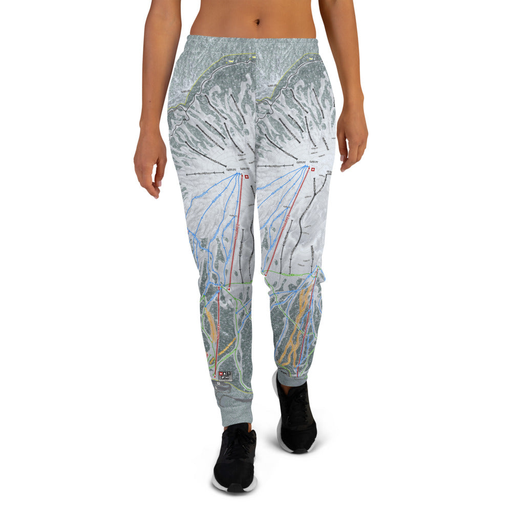 Mt Bachelor, Oregon Ski Trail Map Women's Mid-Layer - Powderaddicts
