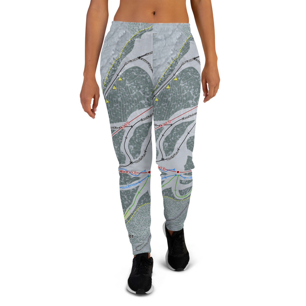 Mt. Baker, Washington Ski Trail Map Women's Mid-Layer - Powderaddicts