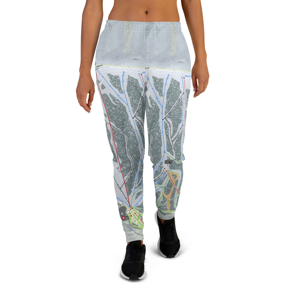 Brundage, Idaho Ski Trail Map Women's Mid-Layer - Powderaddicts