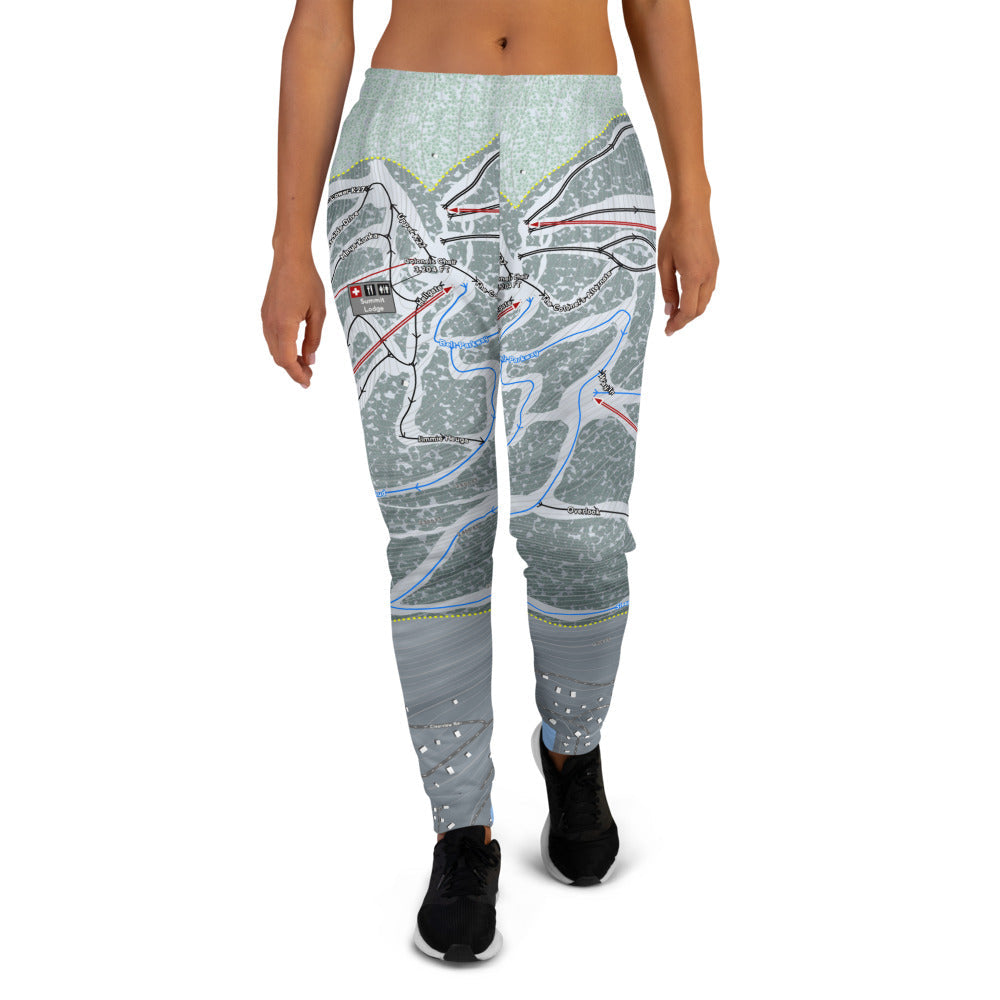 Hunter Mountain, New York Ski Trail Map Women's Mid-Layer - Powderaddicts