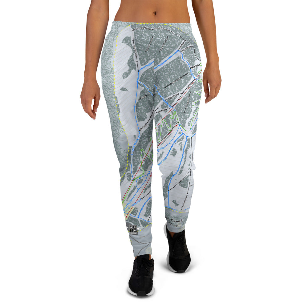Pebble Creek, Idaho Ski Trail Map Women's Mid-Layer - Powderaddicts