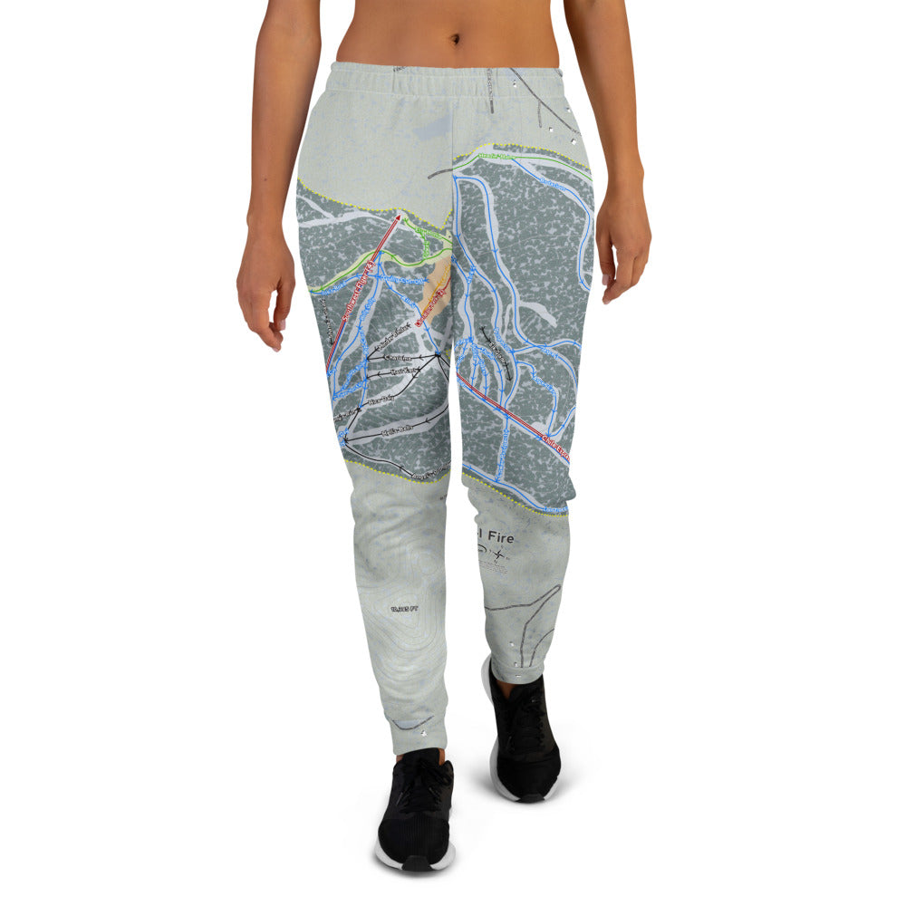 Angel Fire, New Mexico Ski Trail Map Women's Mid-Layer - Powderaddicts