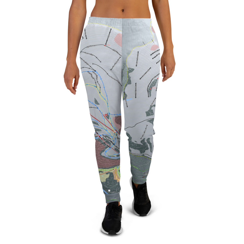 Alyeska, Alaska Ski Trail Map Women&#39;s Mid-Layer - Powderaddicts