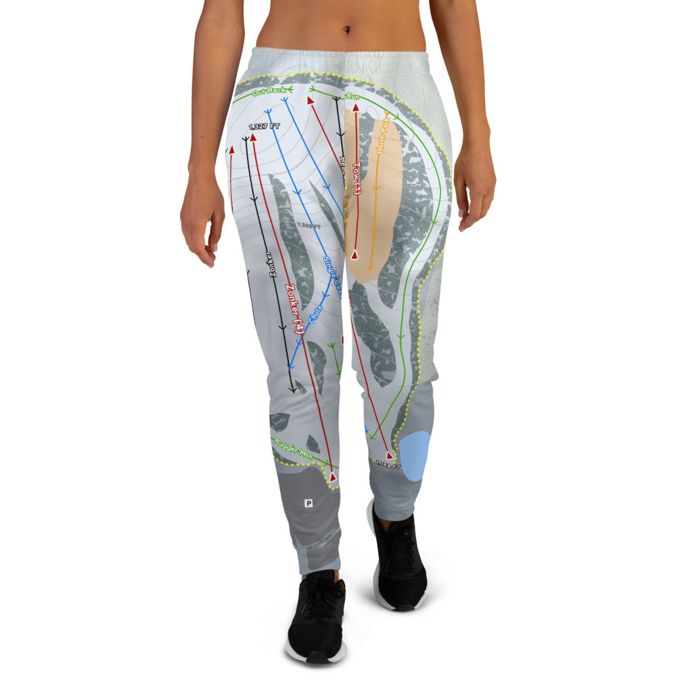 Powder Ridge, Connecticut Ski Trail Map Women's Mid-Layer - Powderaddicts