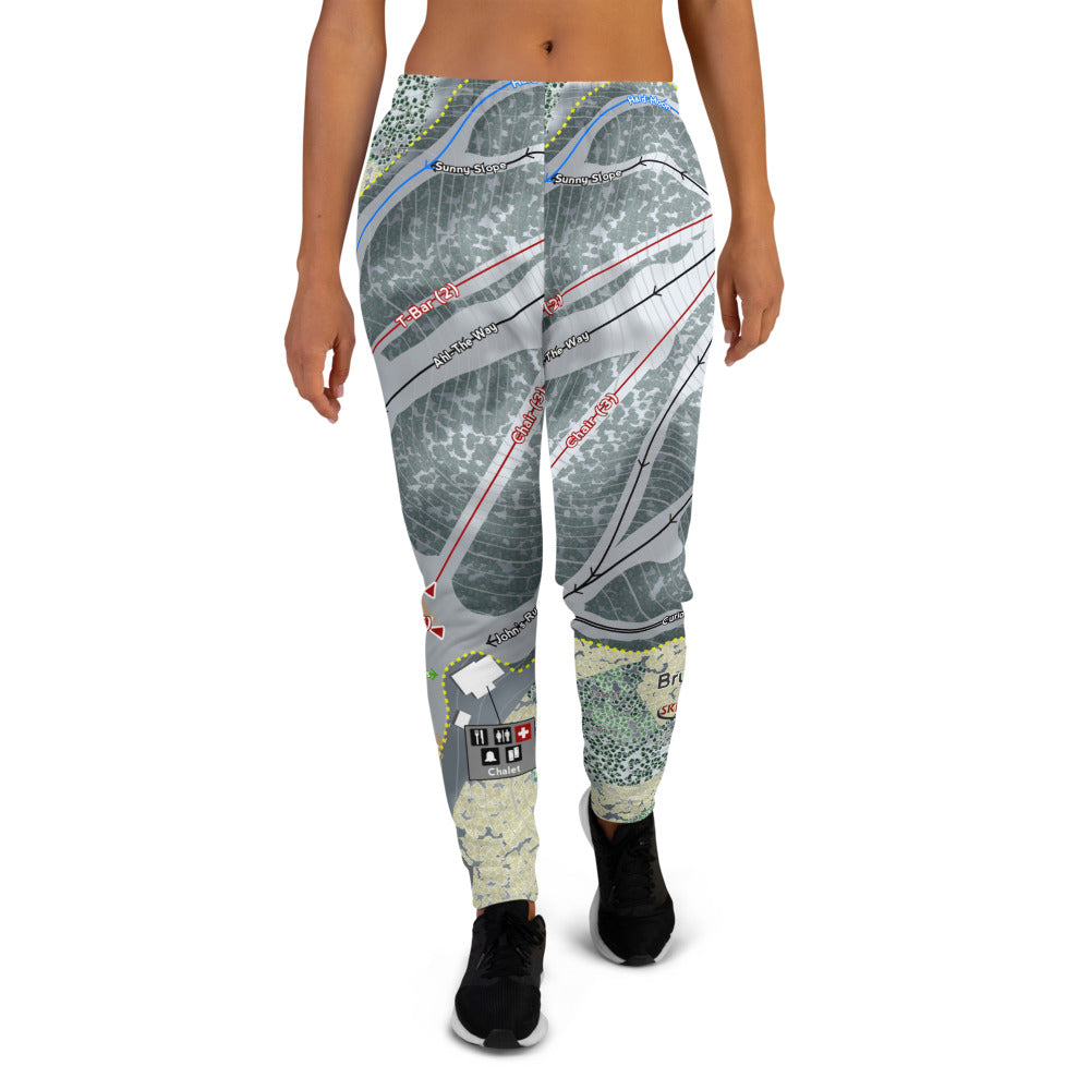 Bruce Mound, Wisconsin Ski Trail Map Women's Mid-Layer - Powderaddicts