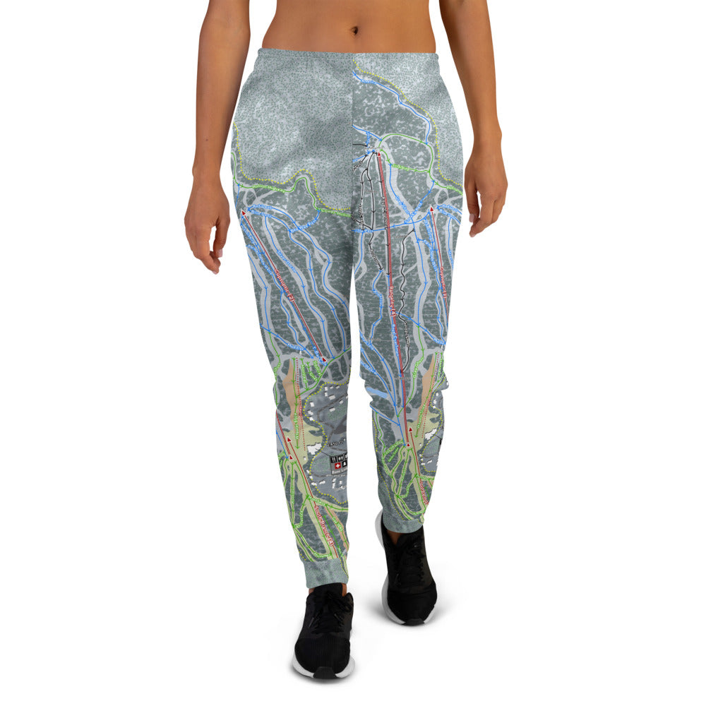 Saddleback, Maine Ski Trail Map Women's Mid-Layer - Powderaddicts