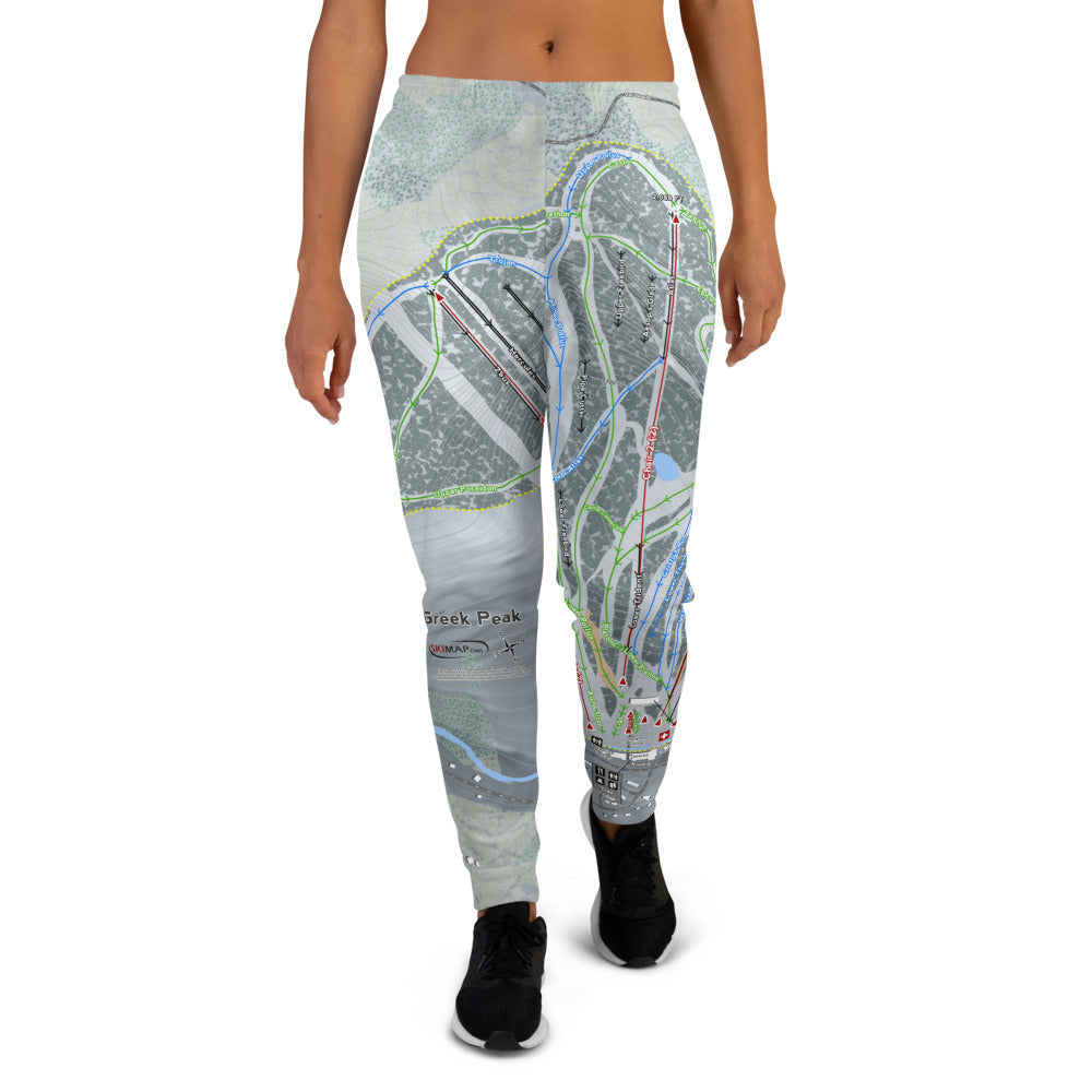 Greek Peak, New York Ski Trail Map Women's Mid-Layer - Powderaddicts