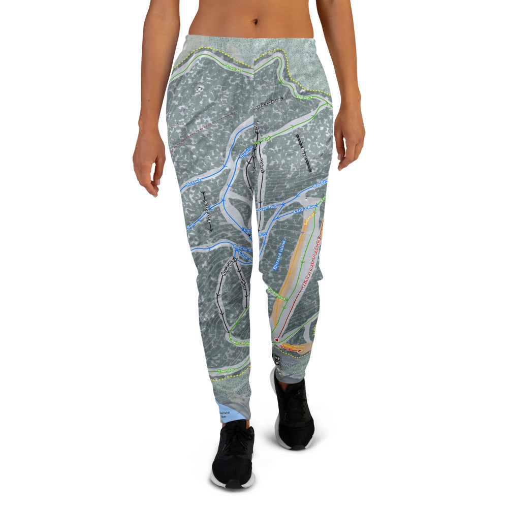 Berkshire East, Massachusetts Ski Trail Map Women's Mid-Layer - Powderaddicts
