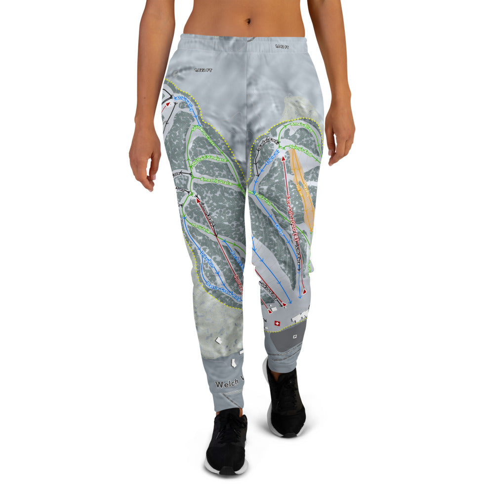 Welch Village, Minnesota Ski Trail Map Women's Mid-Layer - Powderaddicts