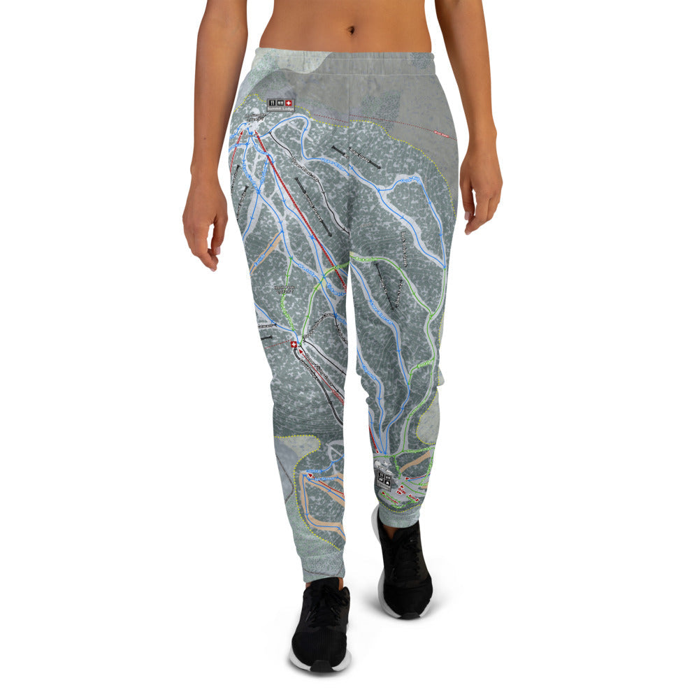 Mount Sunapee, New Hampshire Ski Trail Map Women's Mid-Layer - Powderaddicts