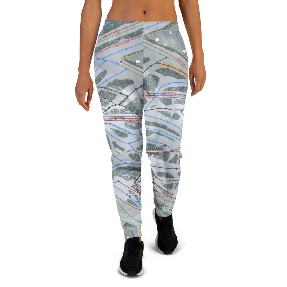 Big Powderhorn, Michigan Ski Trail Map Women's Mid-Layer