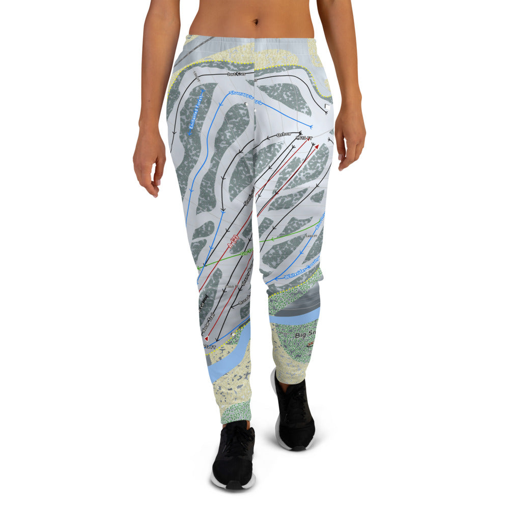 Big Snow BlackJack, Michigan Ski Trail Map Women's Mid-Layer - Powderaddicts