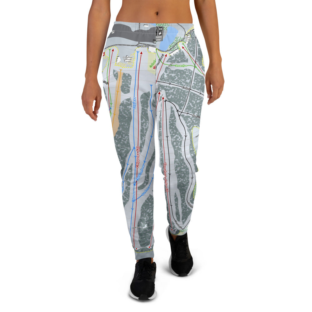 Big Snow Indianhead, Michigan Ski Trail Map Women's Mid-Layer - Powderaddicts