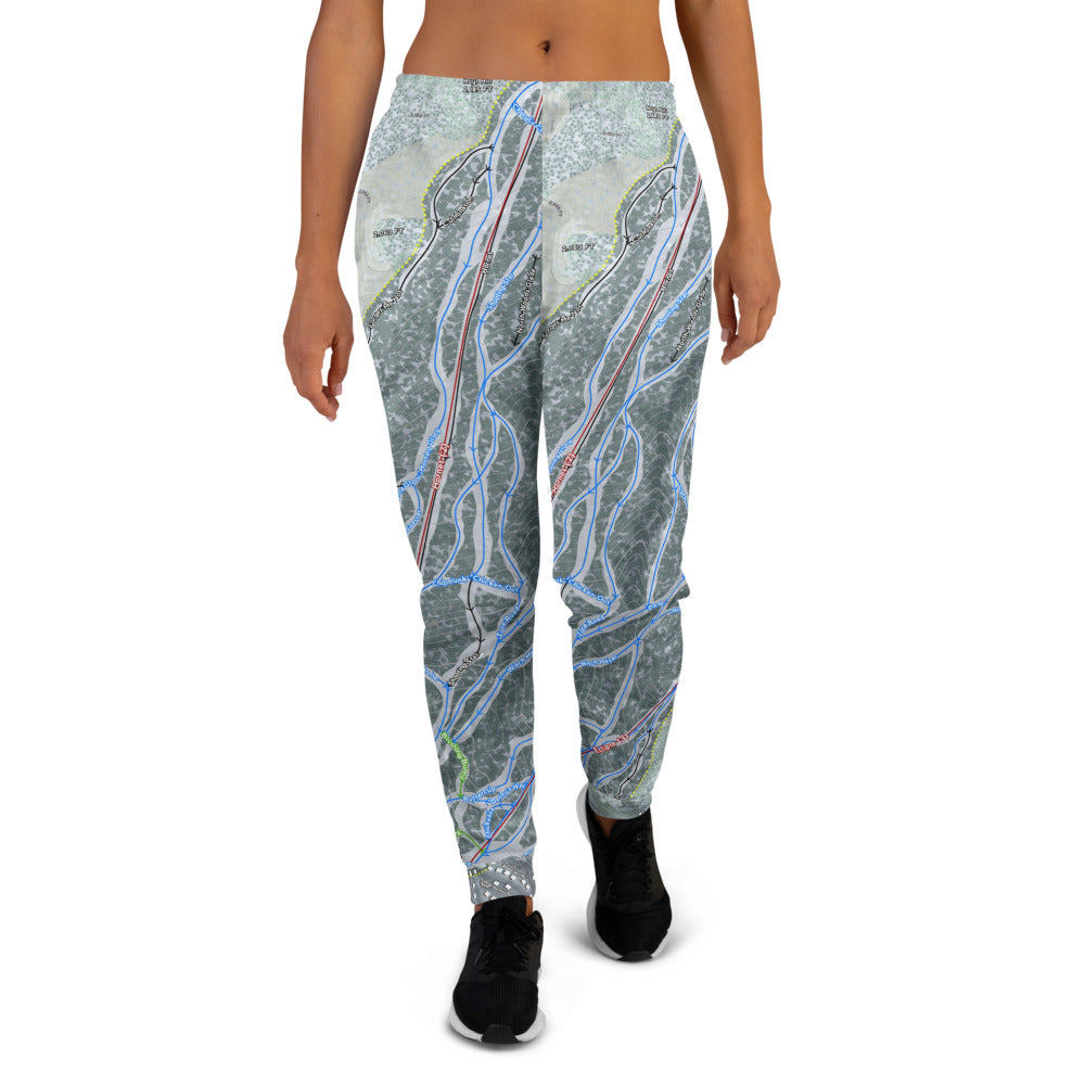 Tenney Mountain, New Hampshire Ski Trail Map Women's Mid-Layer - Powderaddicts
