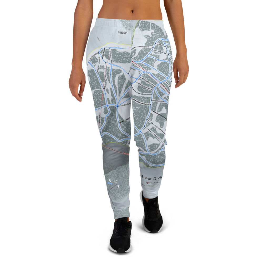 Great Divide, Montana Ski Trail Map Women's Mid-Layer - Powderaddicts