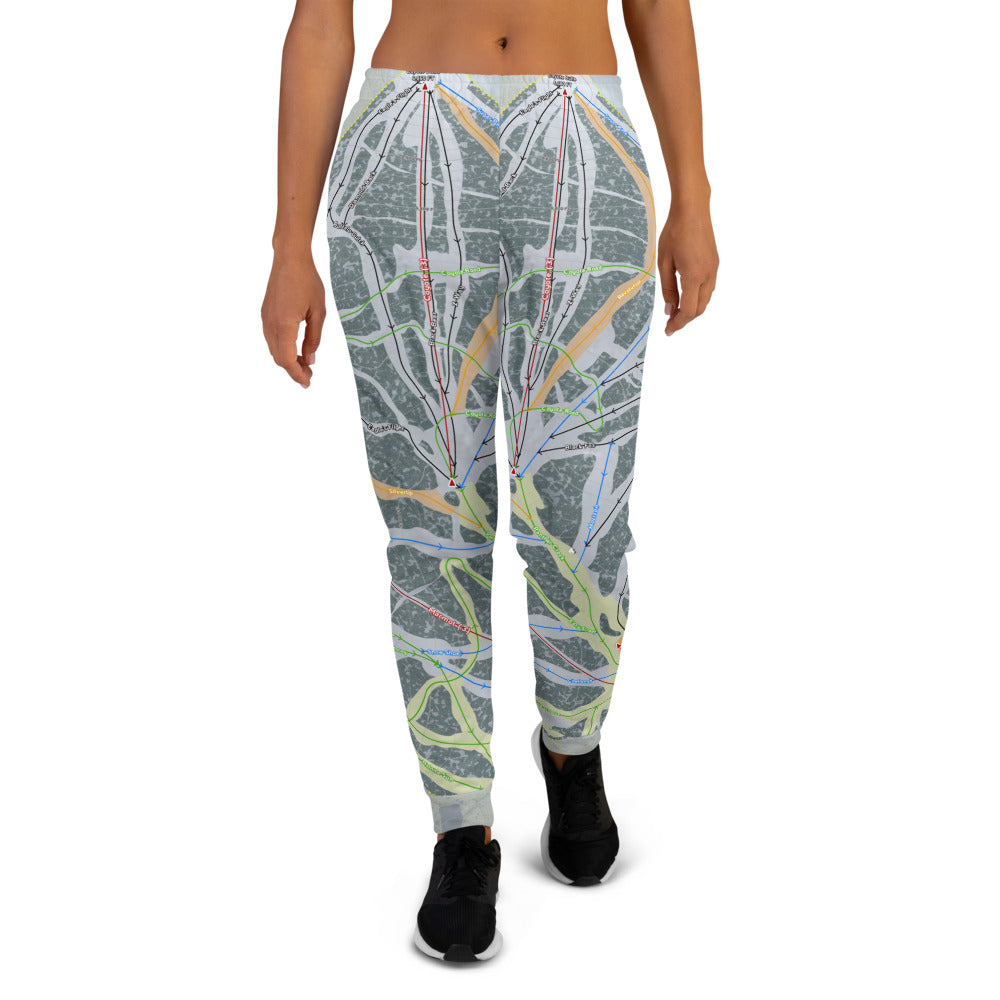Mt. Shasta, California Ski Trail Map Women's Mid-Layer - Powderaddicts