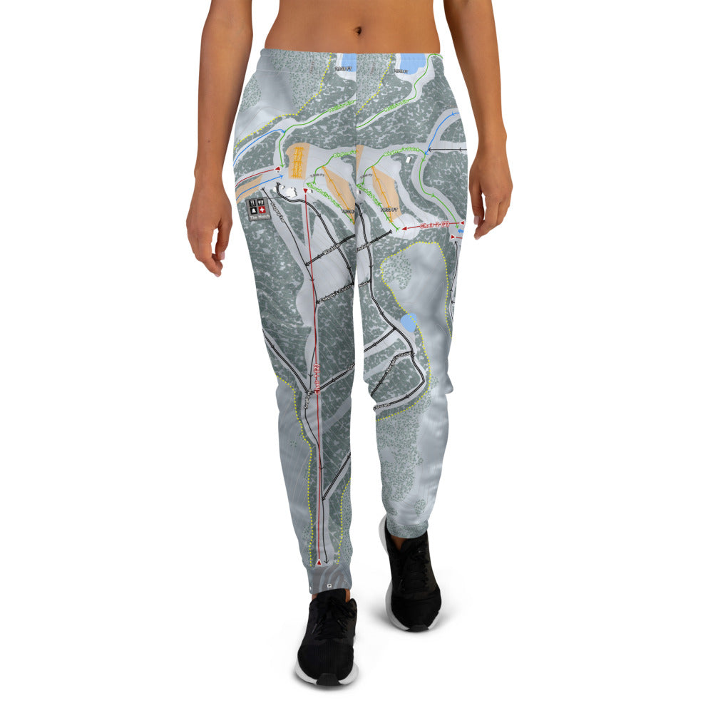 Mt. Baldy, California Ski Trail Map Women's Mid-Layer - Powderaddicts