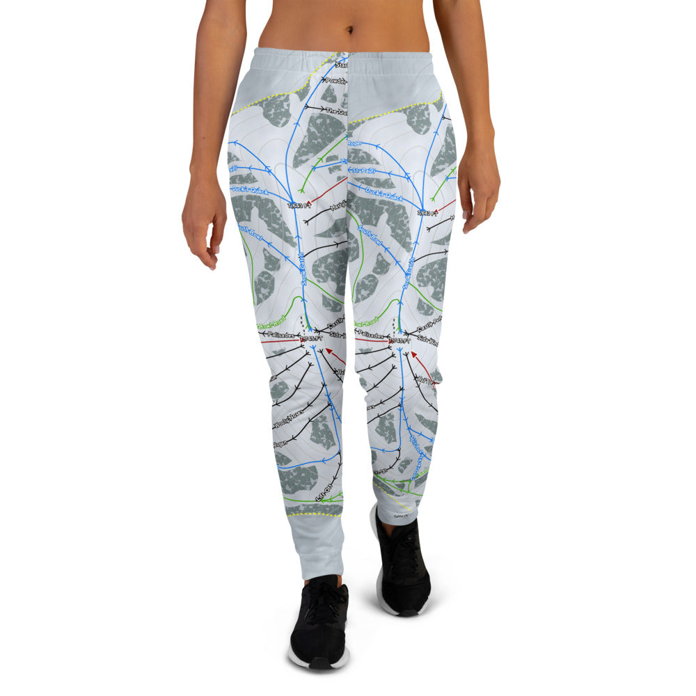 Donner Ski Ranch, California Ski Trail Map Women's Mid-Layer - Powderaddicts