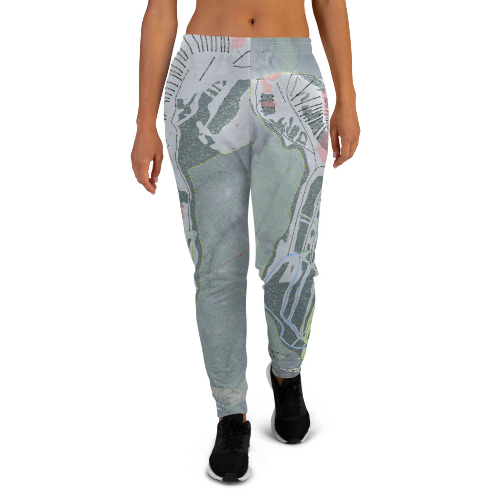 Kicking Horse, British Columbia Ski Trail Map Women's Mid-Layer - Powderaddicts