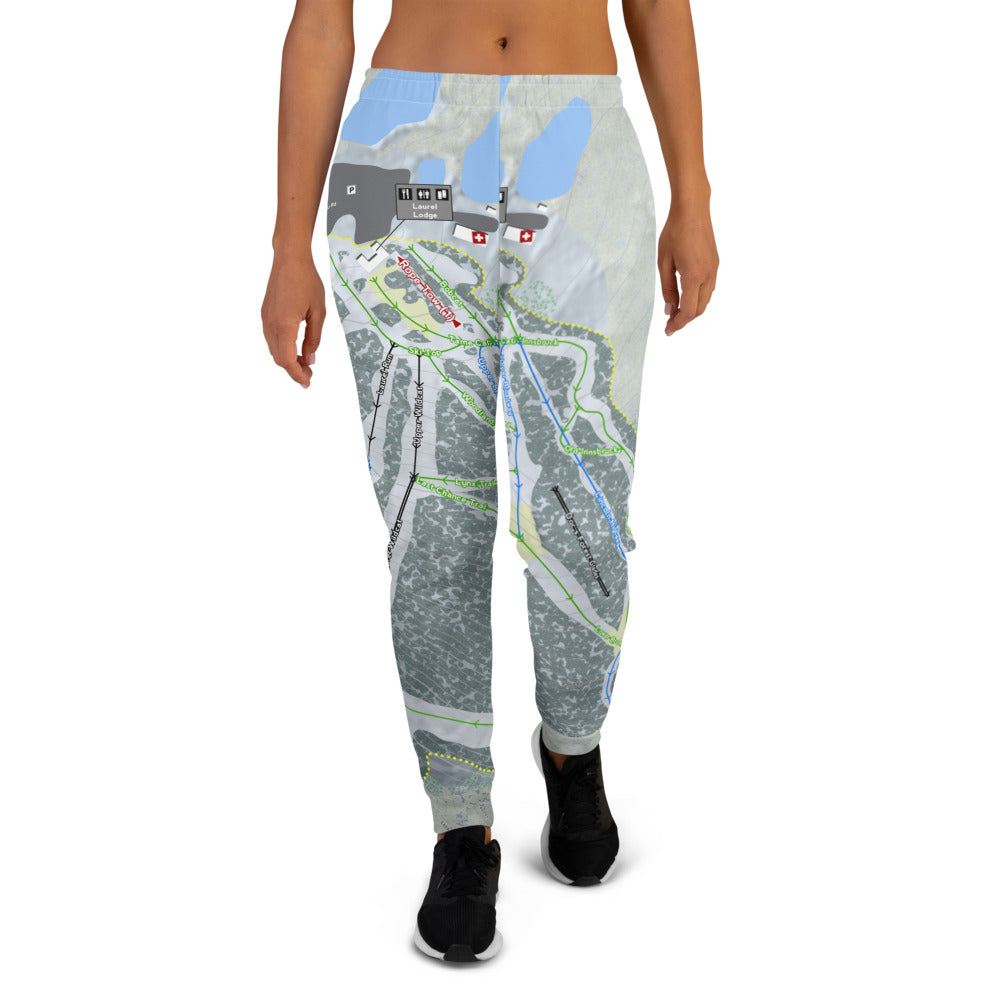 Laurel Mountain, Pennsylvania Ski Trail Map Women's Mid-Layer - Powderaddicts