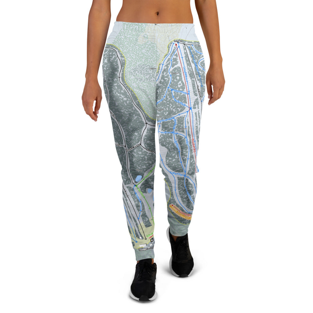 Bigrock Mountain, Maine Ski Trail Map Women's Mid-Layer - Powderaddicts
