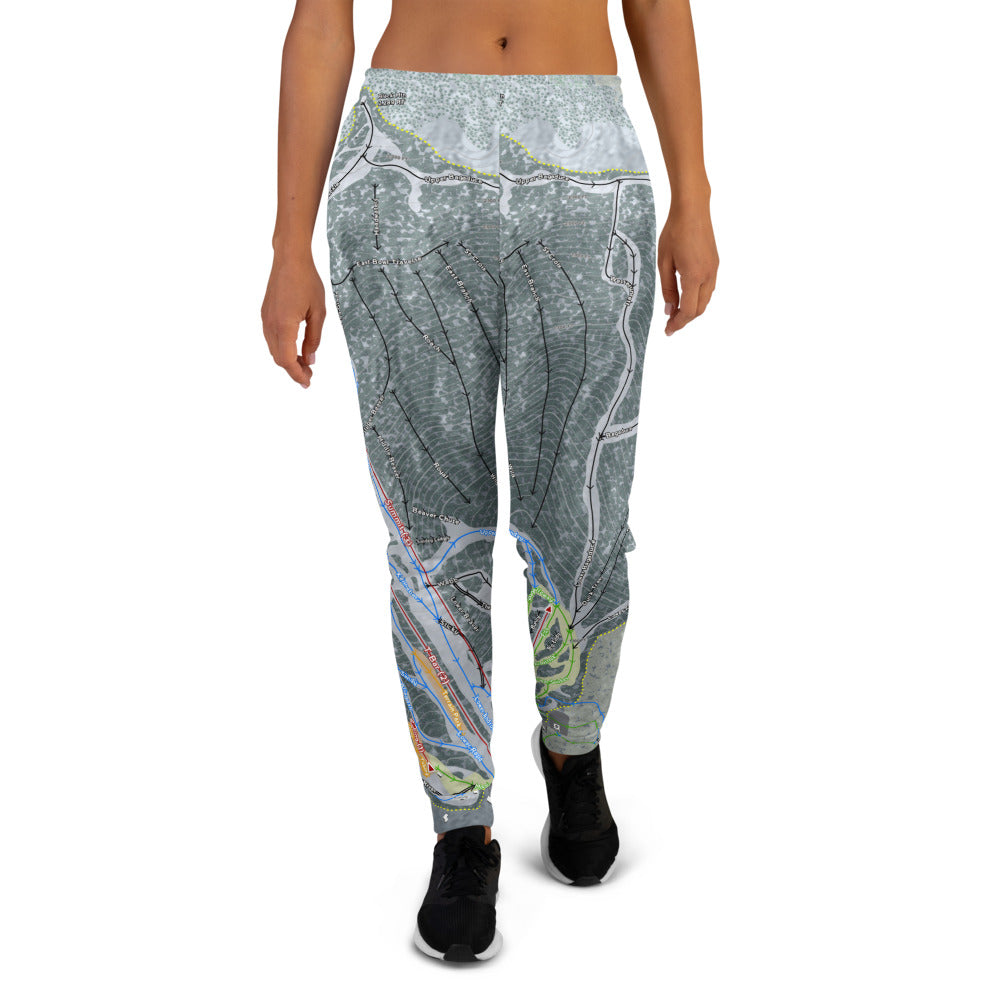 Black Mountain, Maine Ski Trail Map Women's Mid-Layer - Powderaddicts