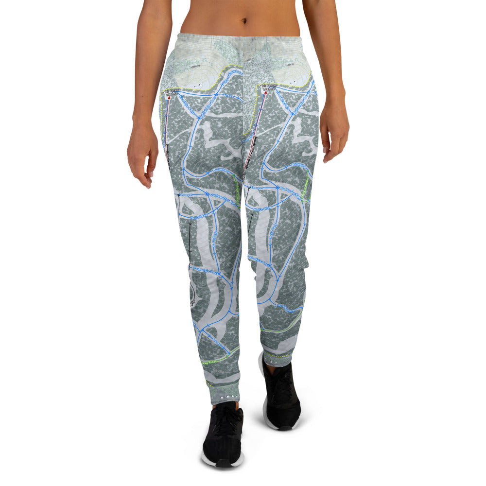 Mt Abram, Maine Ski Trail Map Women's Mid-Layer - Powderaddicts