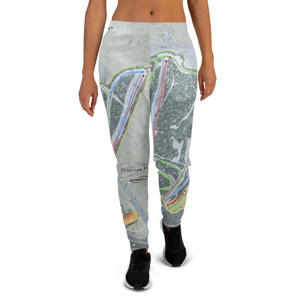 Shawnee Mountain, Pennsylvania Ski Trail Map Women's Mid-Layer - Powderaddicts