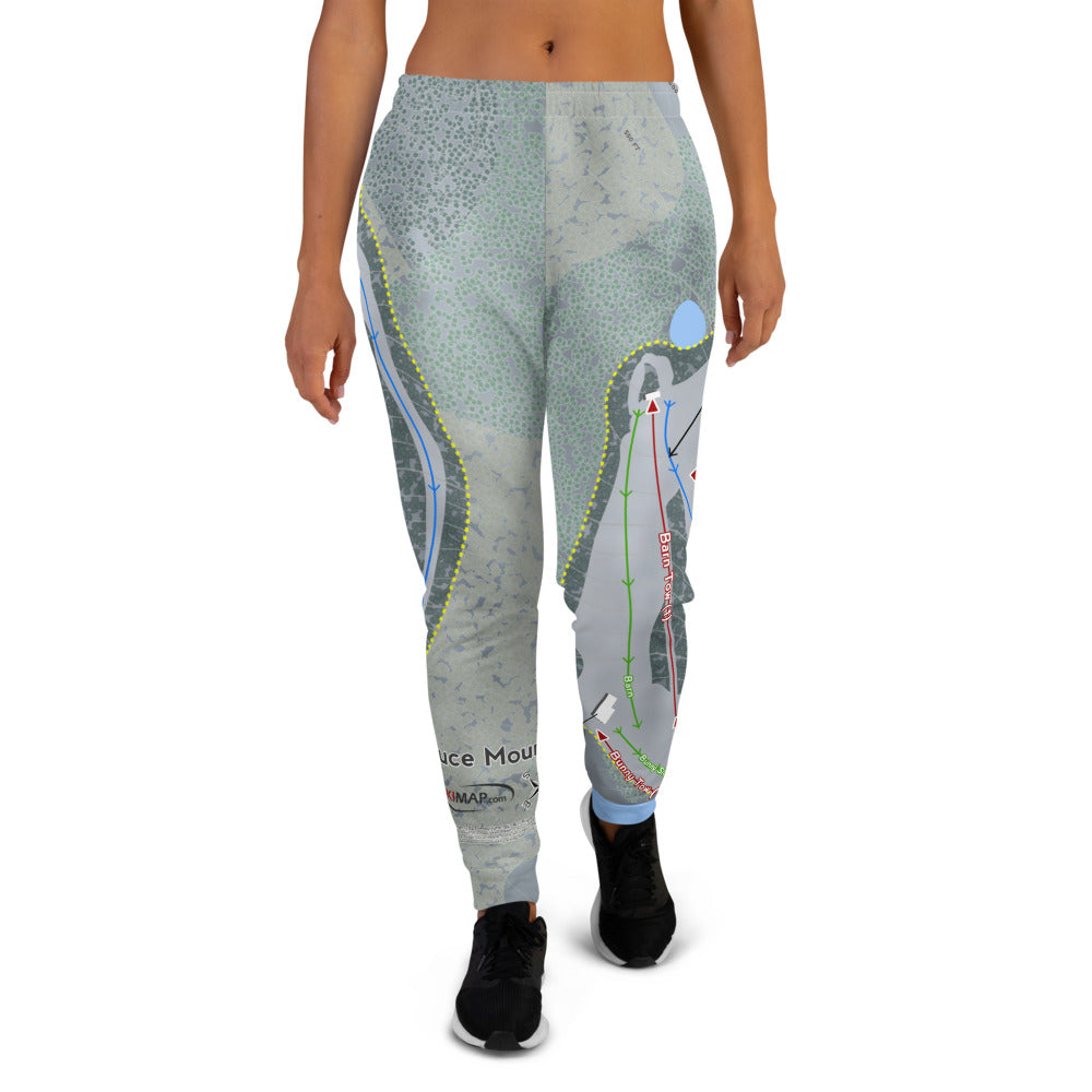 Spruce Mountain, Maine Ski Trail Map Women's Mid-Layer