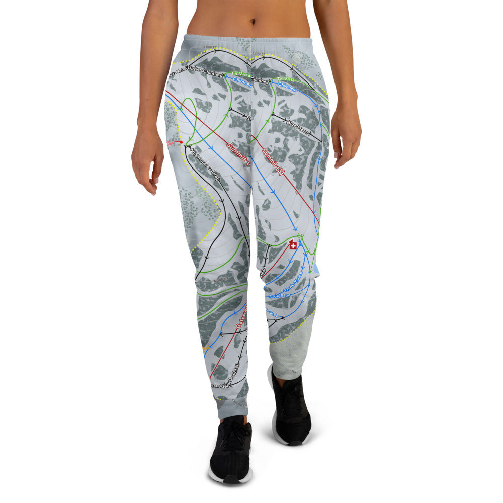 Cherry Peak, Utah Ski Trail Map Women's Mid-Layer - Powderaddicts