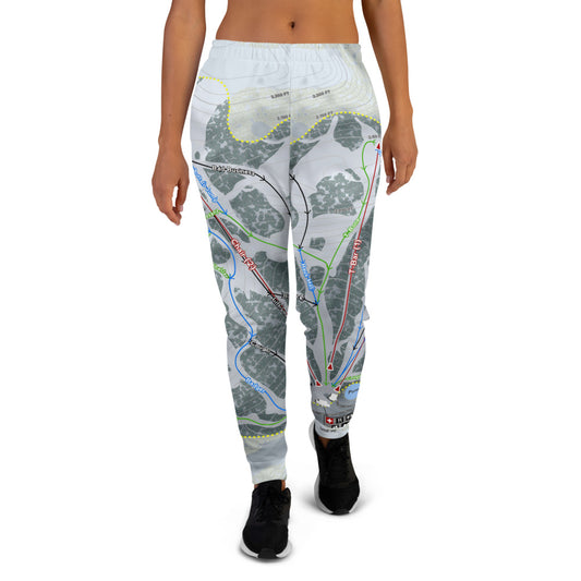 Huff Hills, North Dakota Ski Trail Map Women's Mid-Layer - Powderaddicts