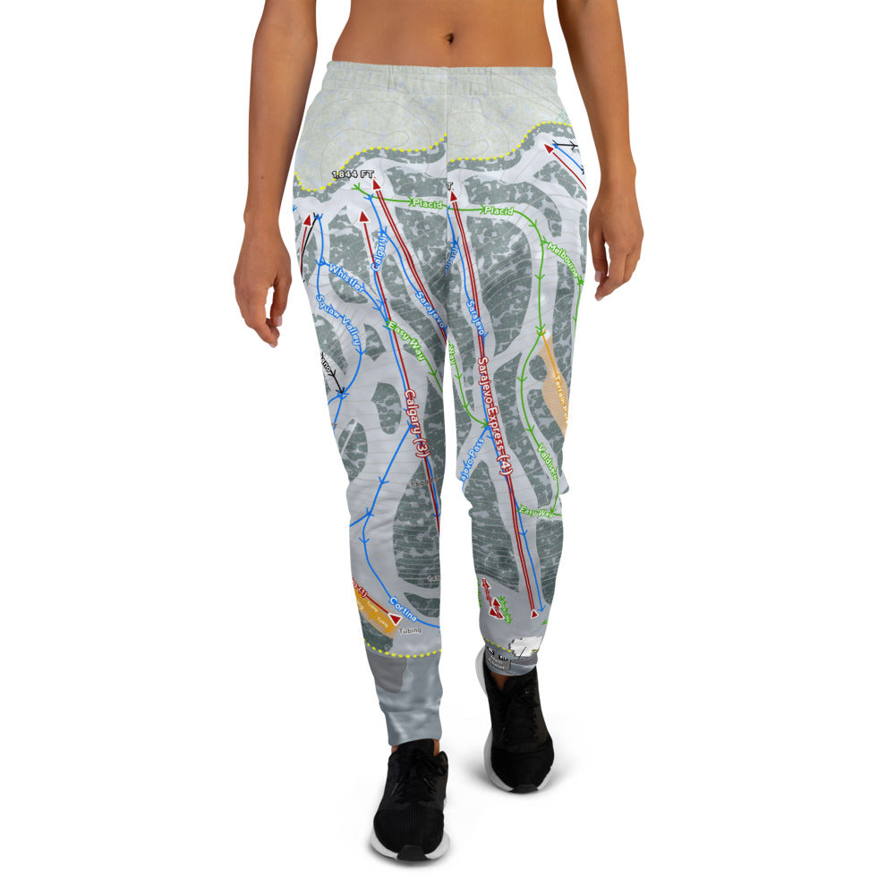 Giants Ridge, Minnesota Ski Trail Map Women's Mid-Layer - Powderaddicts