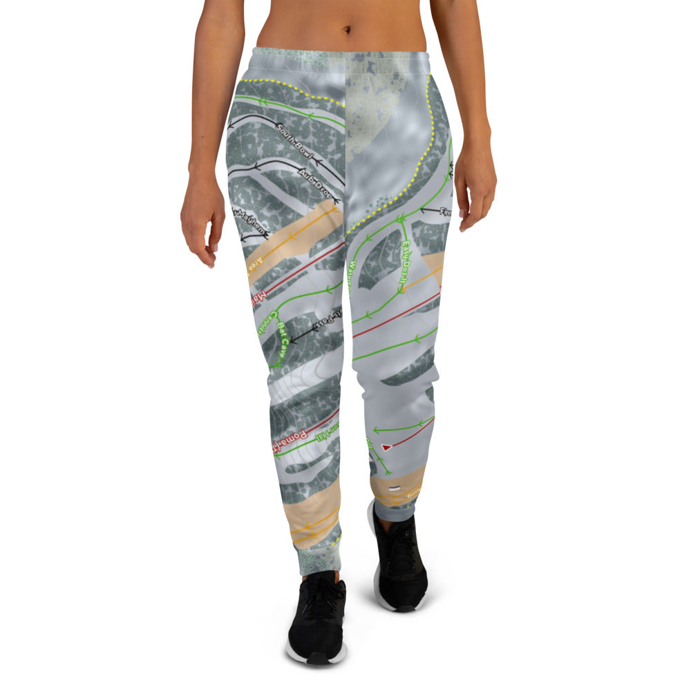 Mt Itasca, Minnesota Ski Trail Map Women's Mid-Layer