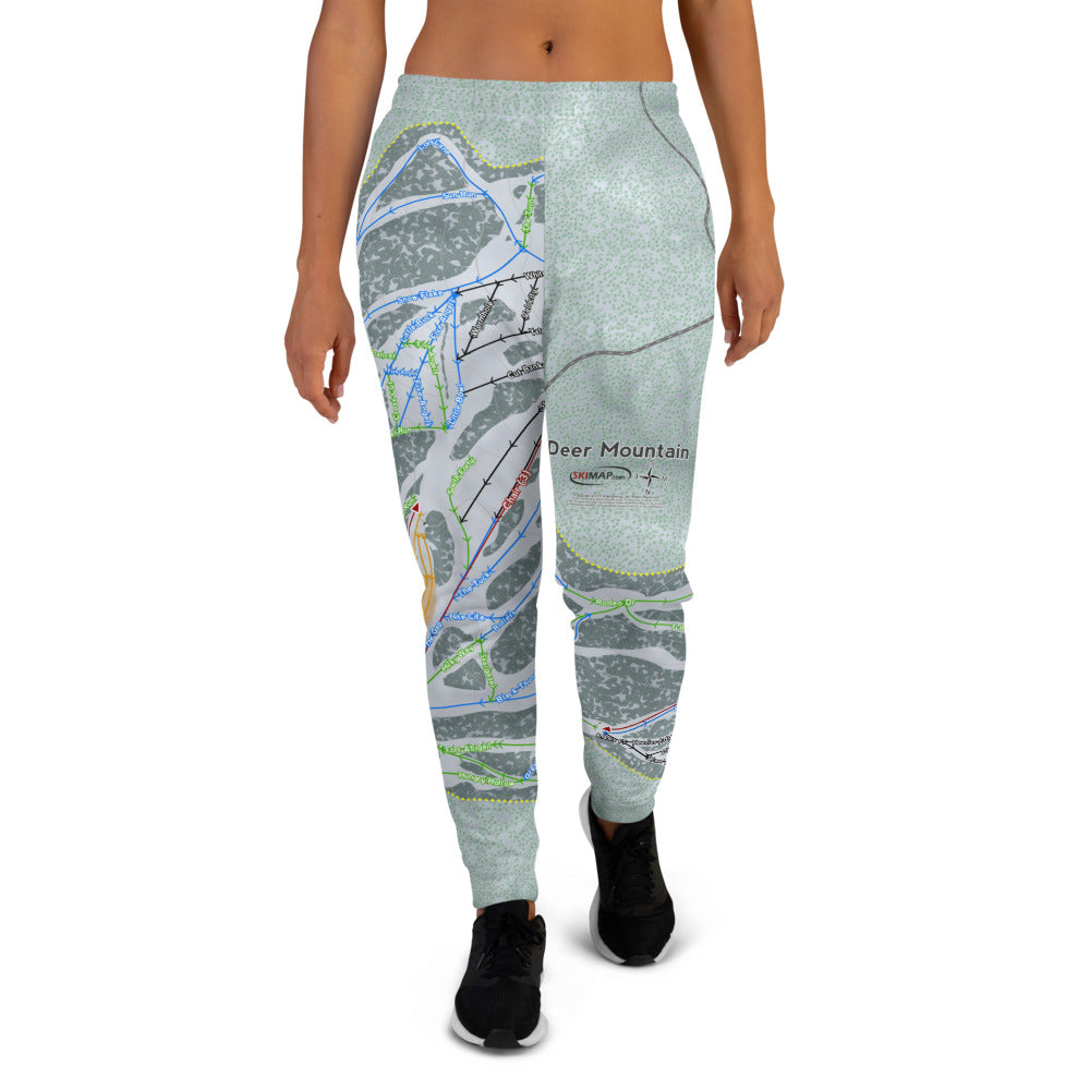 Deer Mountain, South Dakota Ski Trail Map Women's Mid-Layer