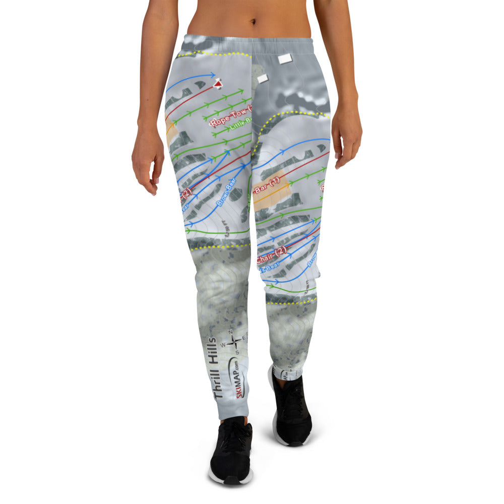 Thrill Hills, North Dakota Ski Trail Map Women's Mid-Layer