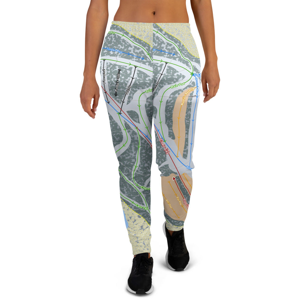 Christie Mountain, Wisconsin Ski Trail Map Women's Mid-Layer - Powderaddicts