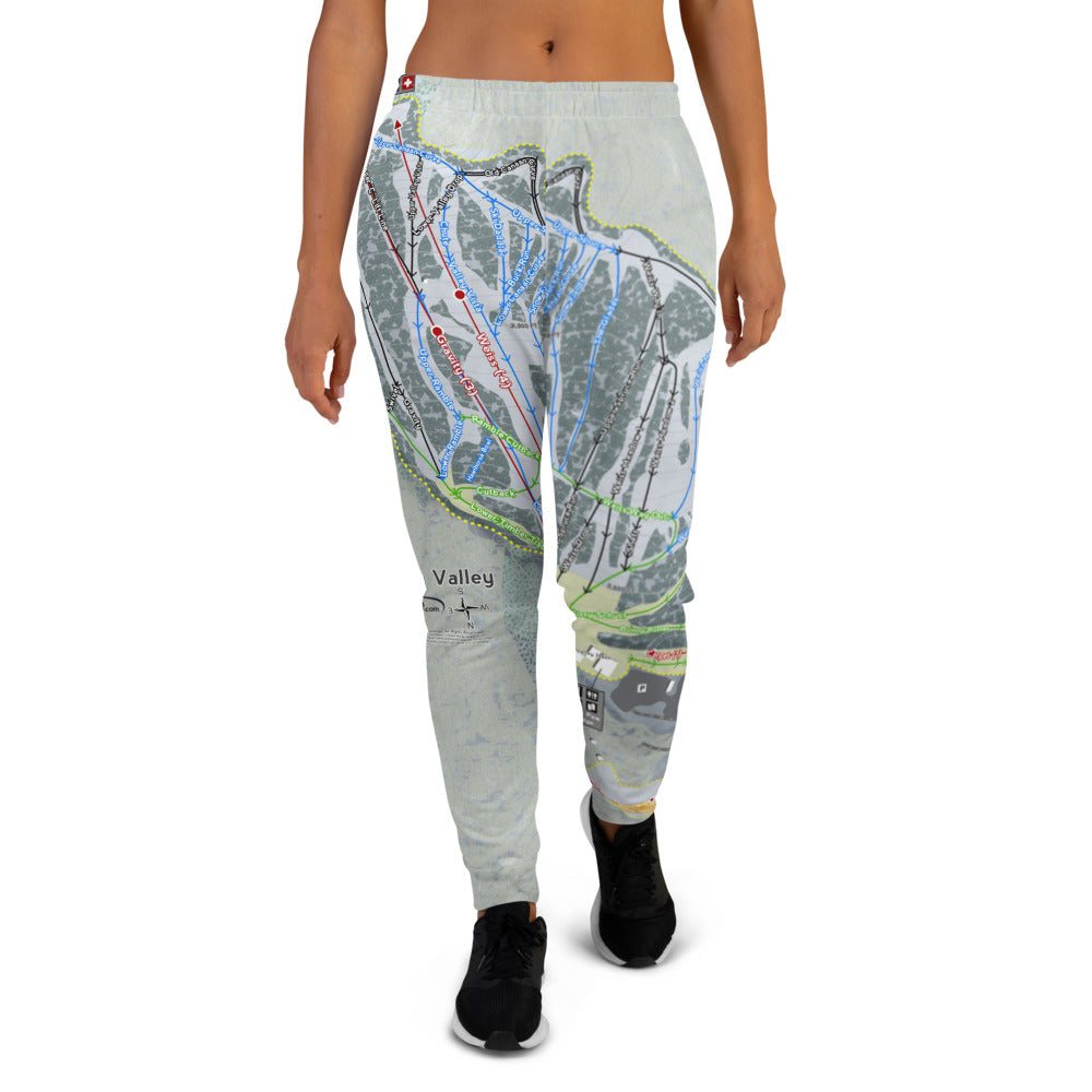 Canaan Valley, West Virginia Ski Trail Map Women's Mid-Layer - Powderaddicts