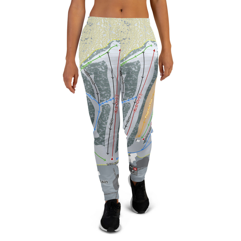 Christmas Mountain, Wisconsin Ski Trail Map Women's Mid-Layer - Powderaddicts