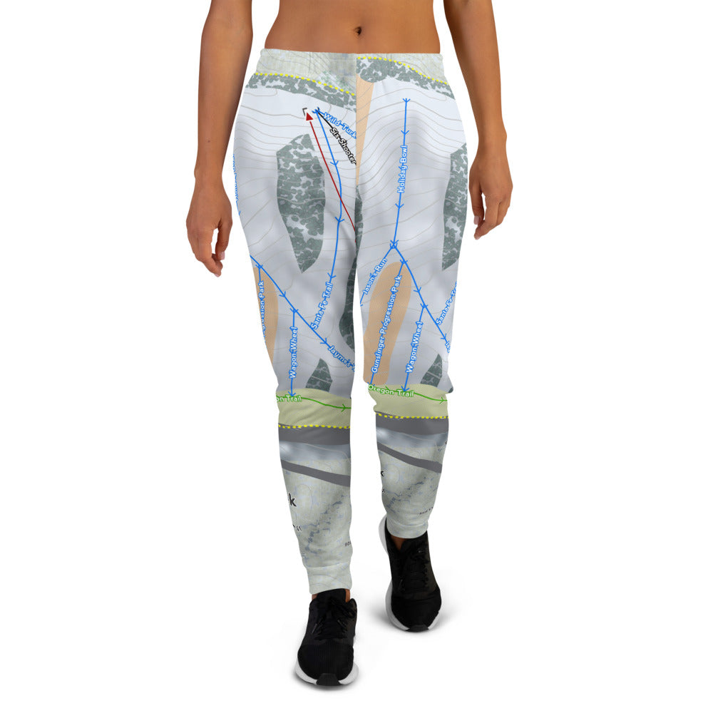 Snow Creek, Missouri Ski Trail Map Women's Mid-Layer - Powderaddicts