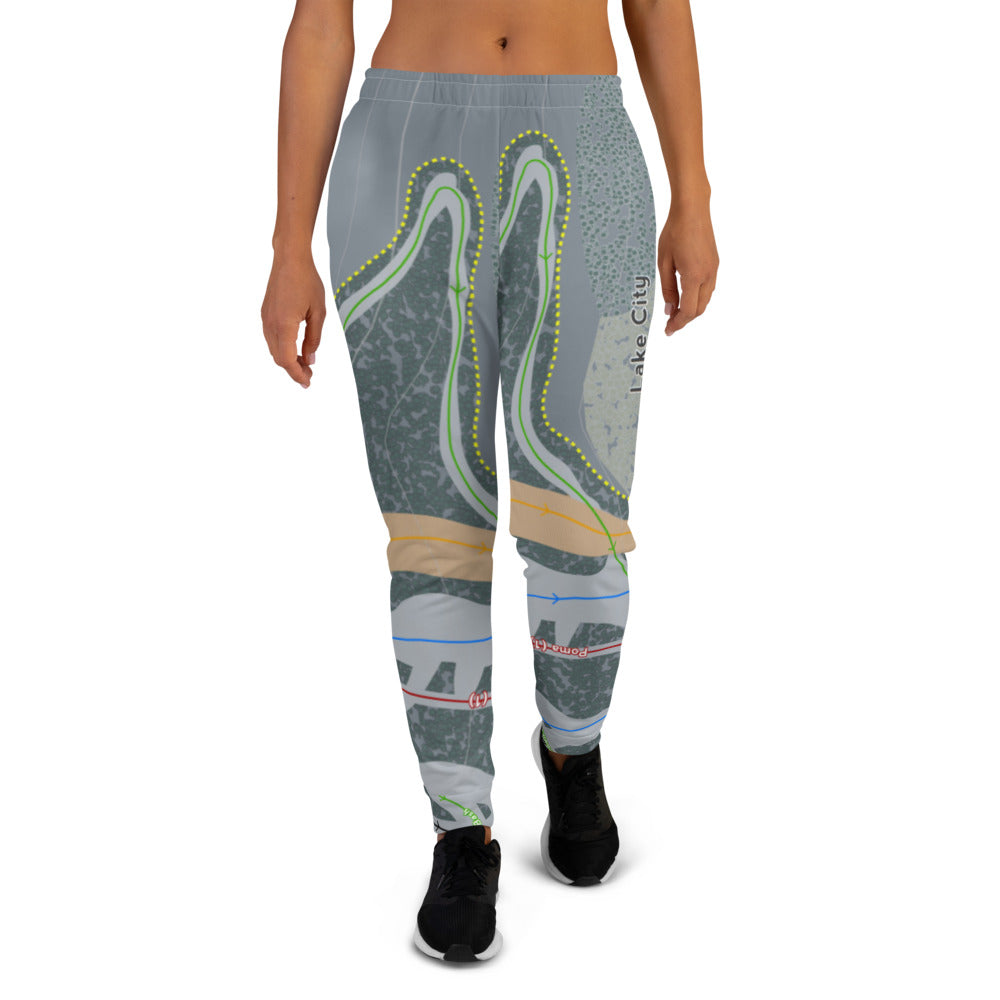 Lake City, Colorado Ski Trail Map Women's Mid-Layer